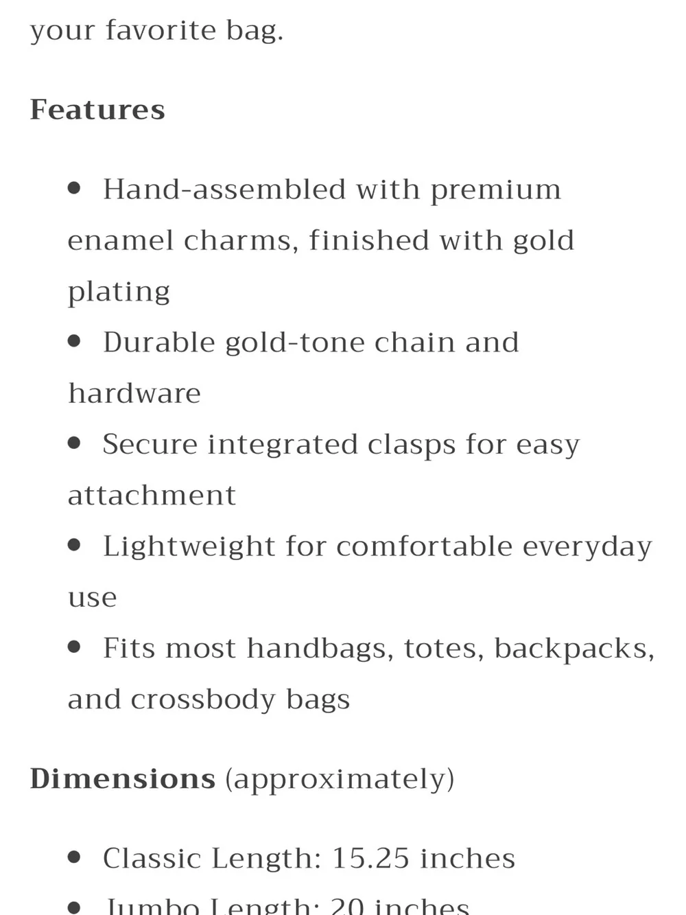 Mouse Bag Chain - Jumbo Size
